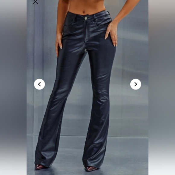 Fashion Nova Faux Leather Pant - Black - Picture 3 of 7